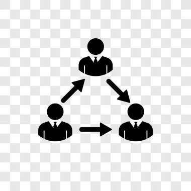 Saydam arka plan üzerinde iletişim şeffaflık logo kavramı izole iletişim vektör simgesi