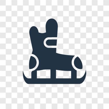 Saydam arka plan üzerinde buz pateni şeffaflık logo kavramı izole buz pateni vektör simgesi