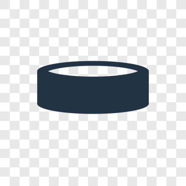 Saydam arka plan üzerinde Puck şeffaflık logo kavramı izole Puck vektör simgesi