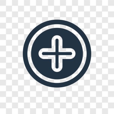 Saydam arka plan üzerinde hastane şeffaflık logo kavramı izole hastane vektör simgesi