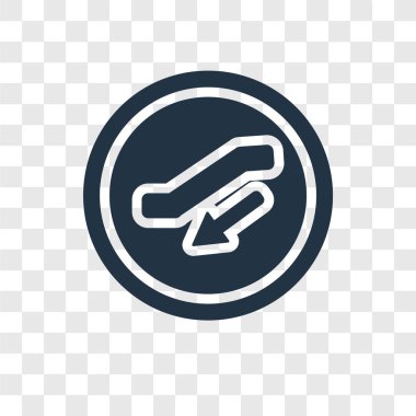 Saydam arka plan üzerinde merdiven şeffaflık logo kavramı izole merdiven vektör simgesi