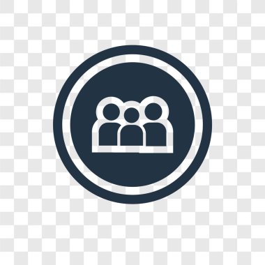 Saydam arka plan üzerinde aile şeffaflık logo kavramı izole aile vektör simgesi