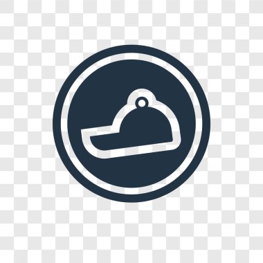 Saydam arka plan üzerinde Cap şeffaflık logo kavramı izole kap vektör simgesi