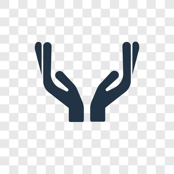 Vektor Symbol Isoliert Auf Transparentem Hintergrund Halten Transparenz Logo Konzept — Stockvektor