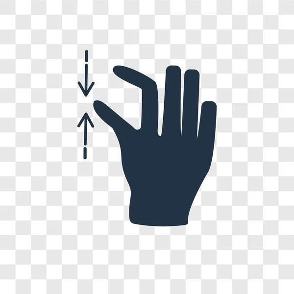 Pinch Vektor Symbol Isoliert Auf Transparentem Hintergrund Pinch Transparenz Logo — Stockvektor