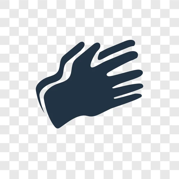 Clap Mãos Vetor Ícone Isolado Fundo Transparente Clap Mãos Transparência — Vetor de Stock