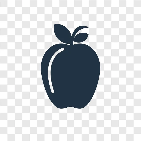 Apple Vektor Ikonen Isolerad Transparent Bakgrund Apple Öppenhet Logotyp Koncept — Stock vektor