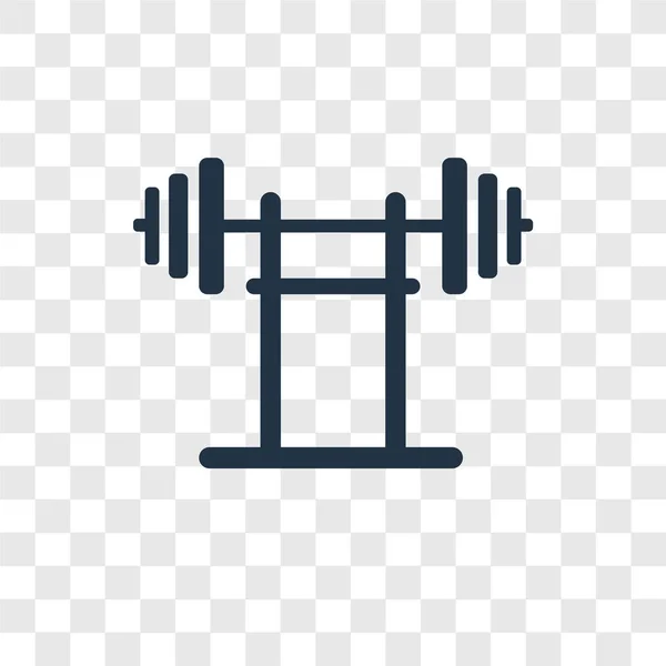Dumbbell Vector Icon Isolated Transparent Background Dumbbell Transparency Logo Concept — Stock Vector