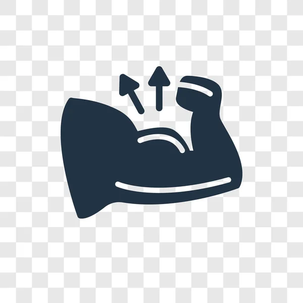 Biceps Vector Icono Aislado Sobre Fondo Transparente Concepto Logotipo Transparencia — Vector de stock
