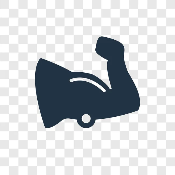 Ícone Vetor Muscular Isolado Fundo Transparente Conceito Logotipo Transparência Muscular —  Vetores de Stock