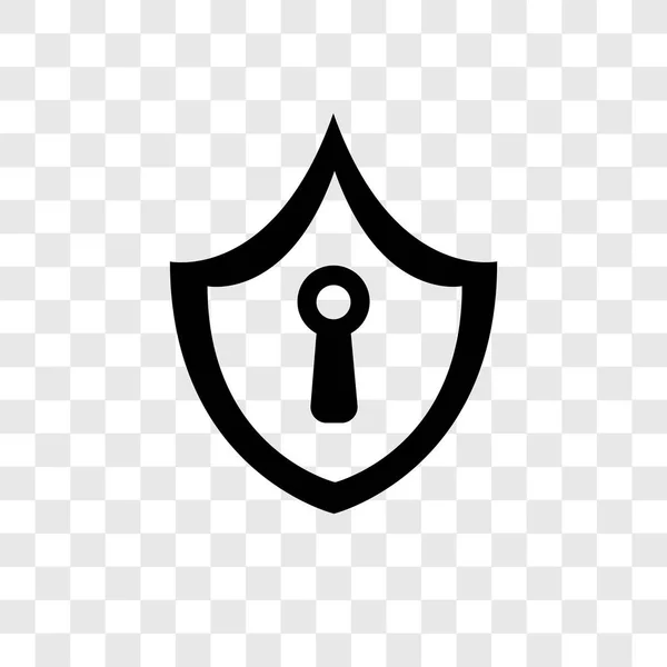 Sicherheitsvektorsymbol Isoliert Auf Transparentem Hintergrund Sicherheitstransparenz Logo Konzept — Stockvektor
