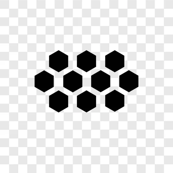 Hexagones Icono Vectorial Aislado Sobre Fondo Transparente Concepto Logotipo Transparencia — Archivo Imágenes Vectoriales