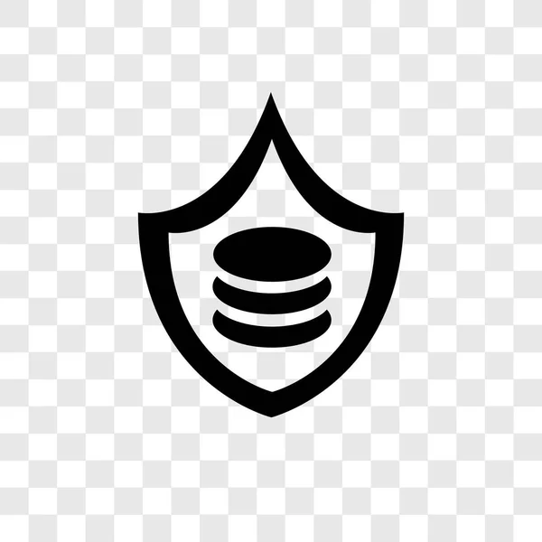 Ícone Vetor Segurança Dados Isolado Fundo Transparente Conceito Logotipo Transparência — Vetor de Stock