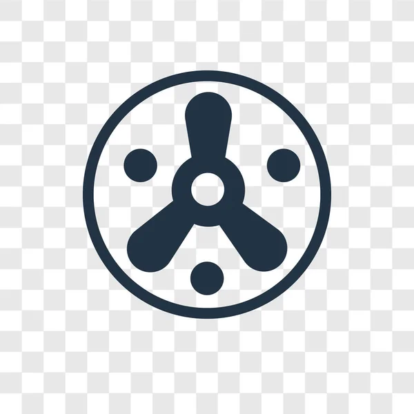 Nukleáris Vector Icon Elszigetelt Átlátszó Háttér Nukleáris Átláthatóság Embléma Koncepció — Stock Vector