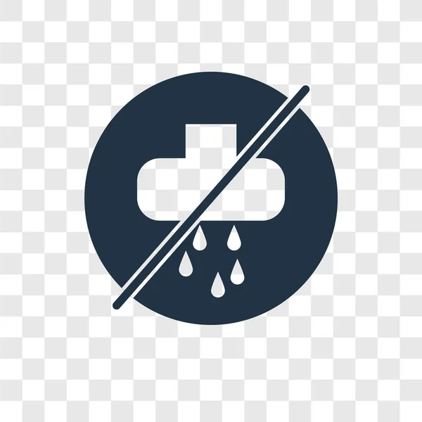 シャワー透過性ロゴの概念は 透明な背景に分離されたシャワー ベクトル アイコンなし — ストックベクタ