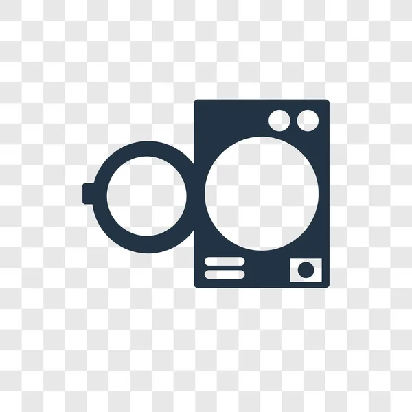 Icono Vector Lavado Aislado Sobre Fondo Transparente Concepto Logotipo Transparencia — Vector de stock