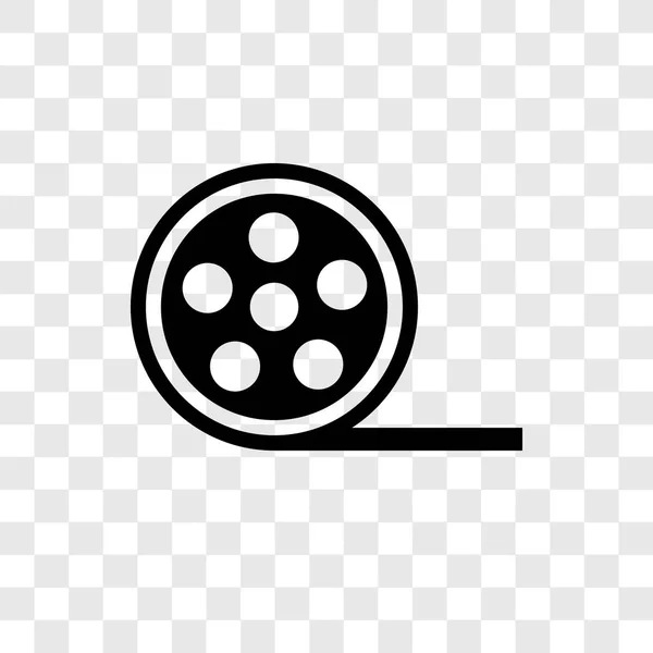 Icône Vecteur Bobine Film Isolé Sur Fond Transparent Concept Logo — Image vectorielle