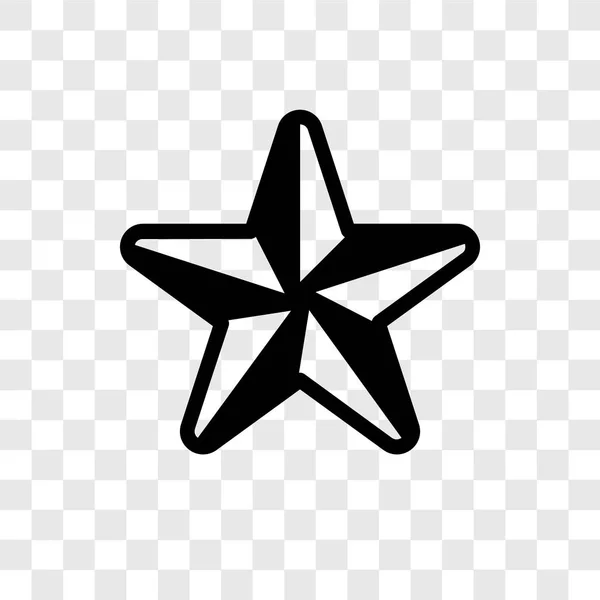 Ster Vector Pictogram Geïsoleerd Transparante Achtergrond Star Transparantie Logo Concept — Stockvector