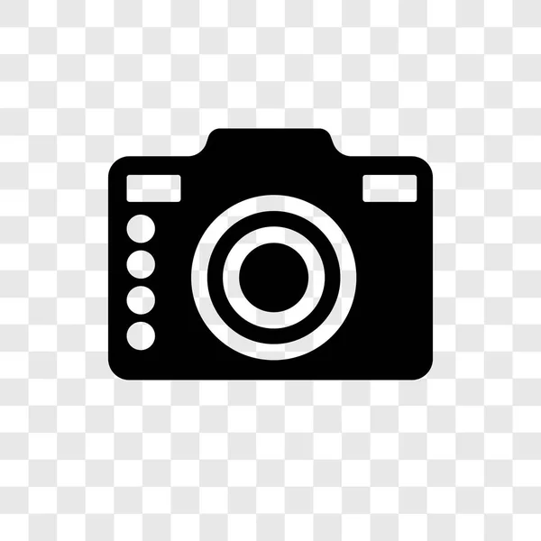 Camera Vector Icon Isolated Transparent Background Camera Transparency Logo Concept — Stock Vector