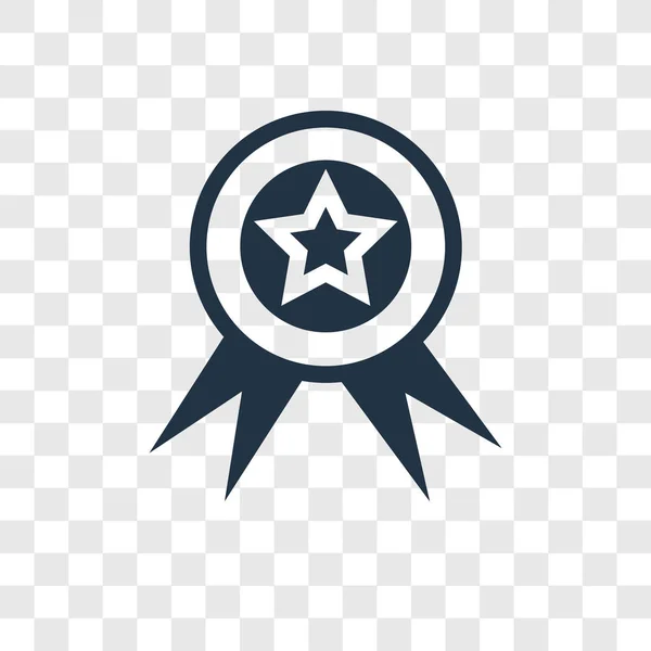 Saydam Arka Plan Üzerinde Madalya Şeffaflık Logo Kavramı Izole Madalya — Stok Vektör
