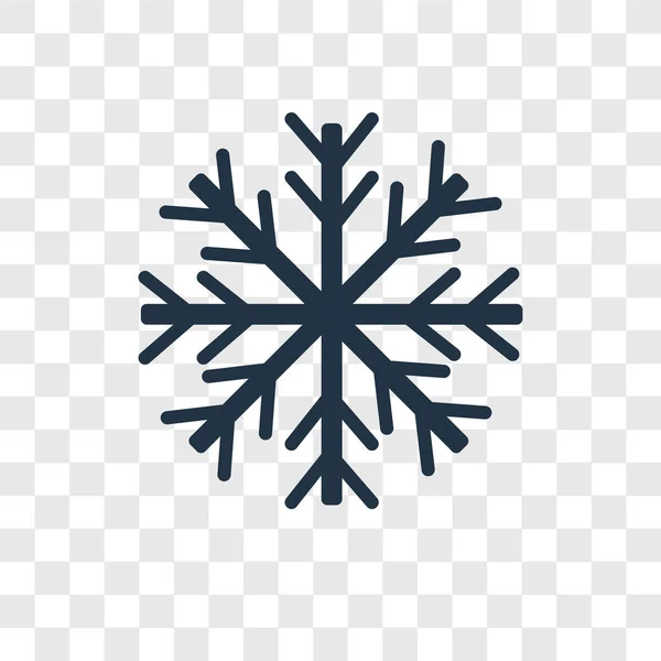 Snowflake Vector Icon Isolated Transparent Background Snowflake Transparency Logo Concept — Stock Vector