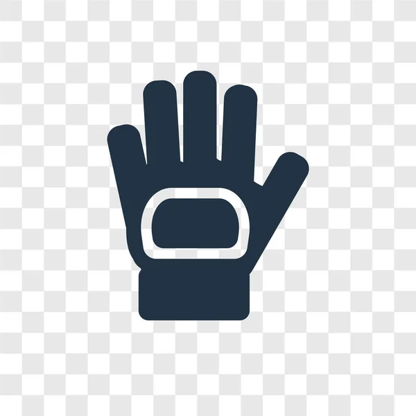 グローブ ベクトルのアイコンが透明な背景 手袋透過性ロゴのコンセプトに分離 — ストックベクタ