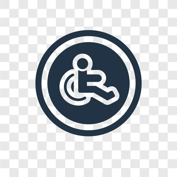 Handicap Vector Pictogram Geïsoleerd Transparante Achtergrond Handicap Transparantie Logo Concept — Stockvector