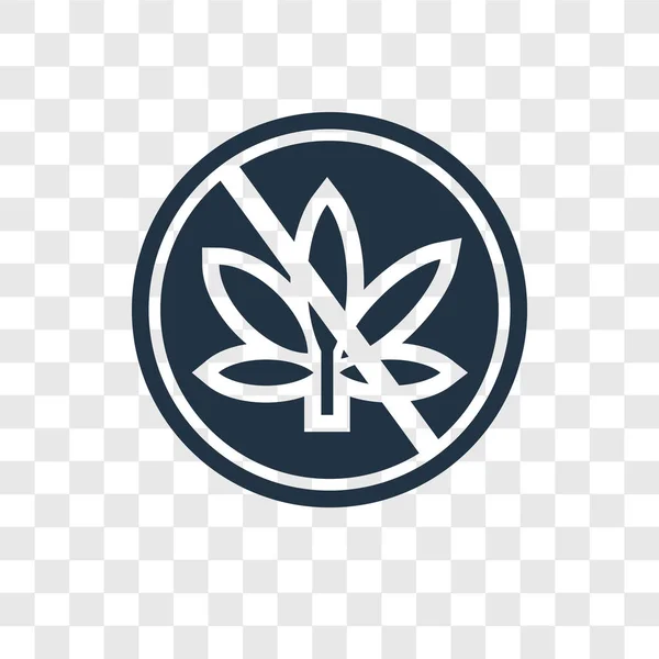 Marihuana Wektor Ikona Białym Tle Przezroczystym Tle Koncepcja Logo Przejrzystości — Wektor stockowy