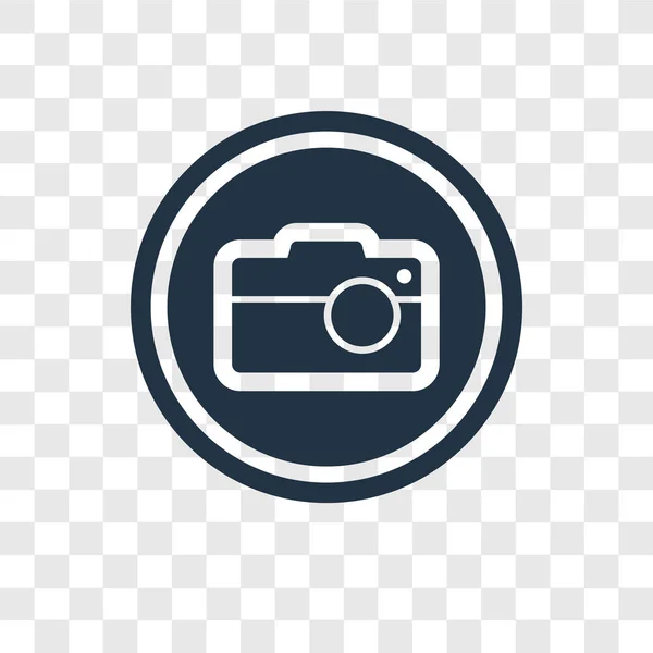 写真カメラ ベクトルのアイコンが透明な背景 写真カメラ透過性ロゴのコンセプトに分離 — ストックベクタ