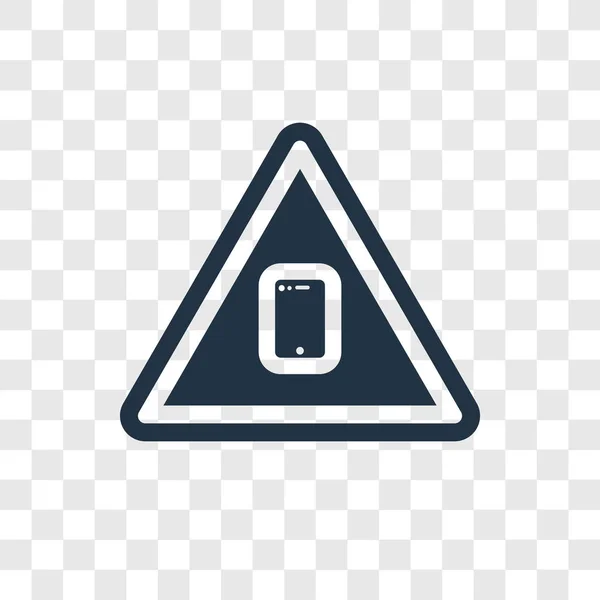 Icono Vector Smarthphone Aislado Sobre Fondo Transparente Concepto Logotipo Transparencia — Vector de stock