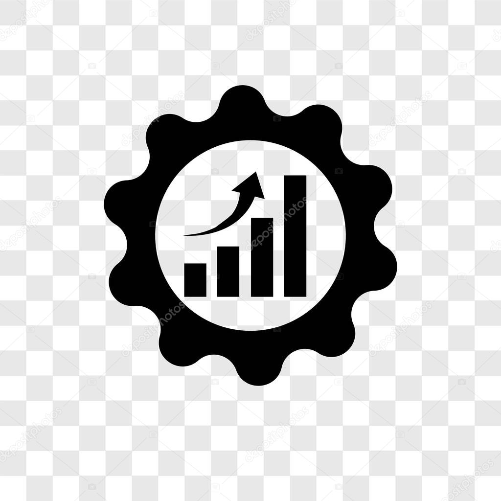 Efficiency vector icon isolated on transparent background, Efficiency transparency logo concept