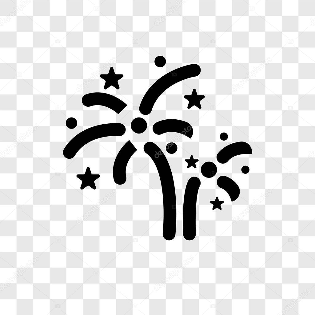 Fireworks vector icon isolated on transparent background, Fireworks transparency logo concept