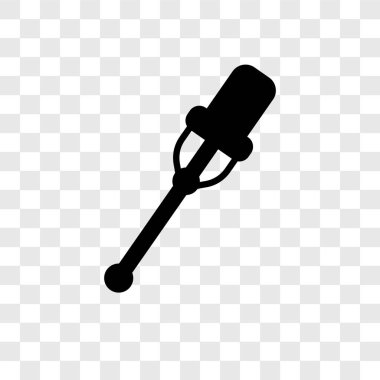 Saydam arka plan üzerinde baston şeffaflık logo kavramı izole kamışı vektör simgesi