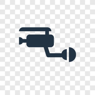Saydam arka plan üzerinde Cctv şeffaflık logo kavramı izole Cctv vektör simgesi