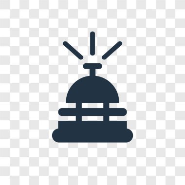 Saydam arka plan üzerinde Bell şeffaflık logo kavramı izole Bell vektör simgesi