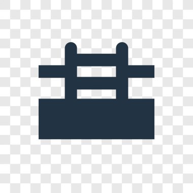 Saydam arka plan üzerinde havuzu şeffaflık logo kavramı izole havuzu vektör simgesi