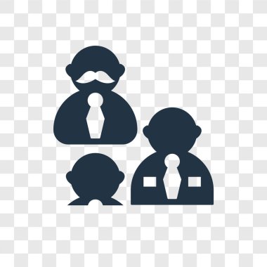 Saydam arka plan üzerinde röportaj şeffaflık logo kavramı izole röportaj vektör simgesi