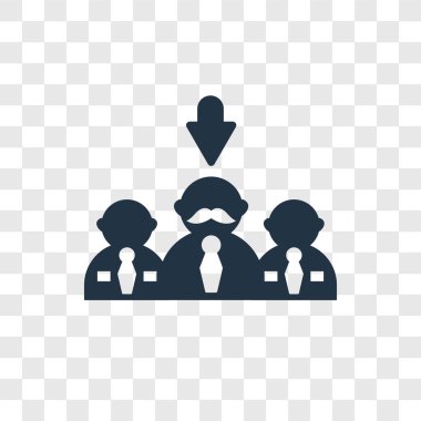 Şeffaf arka plan üzerinde seçim süreci şeffaflık logo kavramı izole seçim süreci vektör simgesi