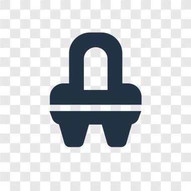 Saydam arka plan üzerinde pozisyon şeffaflık logo kavramı izole konum vektör simgesi