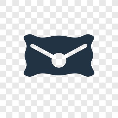 E-posta vektör simgesi şeffaf arka plan üzerinde e-posta şeffaflık logo kavramı izole