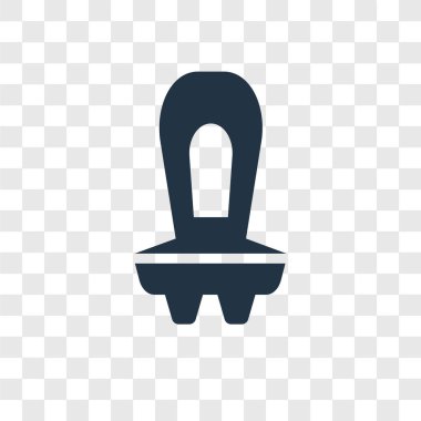 Saydam arka plan üzerinde sandalye şeffaflık logo kavramı izole sandalye vektör simgesi