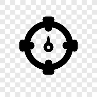 Saydam arka plan üzerinde pusula şeffaflık logo kavramı izole pusula vektör simgesi