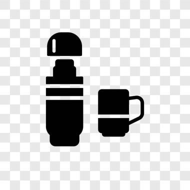 Saydam arka plan üzerinde termo şeffaflık logo kavramı izole termo vektör simgesi