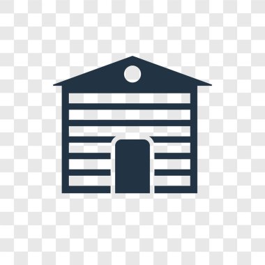 Saydam arka plan üzerinde garaj şeffaflık logo kavramı izole garaj vektör simgesi