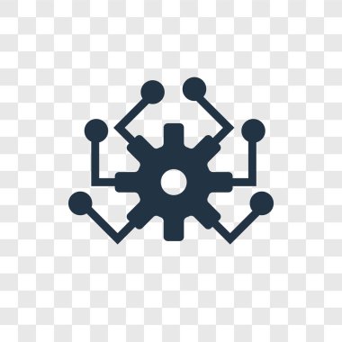 Saydam arka plan üzerinde yapay zeka şeffaflık logo kavramı izole yapay zeka vektör simgesi