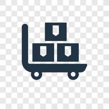 Saydam arka plan üzerinde arabasında şeffaflık logo kavramı izole arabasında vektör simgesi