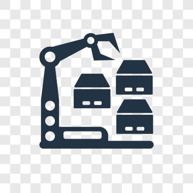 Saydam arka plan üzerinde paket şeffaflık logo kavramı izole paket vektör simgesi