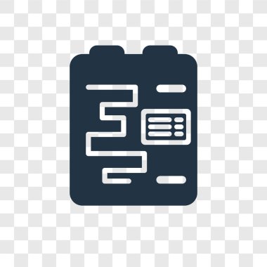 Saydam arka plan üzerinde Gantt şeffaflık logo kavramı izole Gantt vektör simgesi