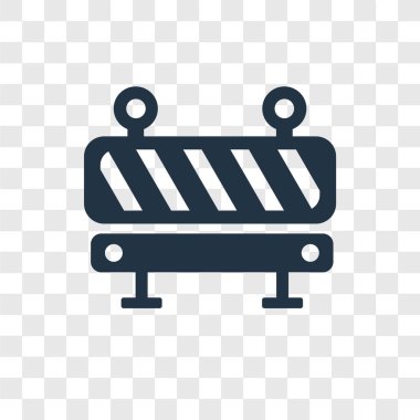 Saydam arka plan üzerinde bariyer şeffaflık logo kavramı izole bariyer vektör simgesi