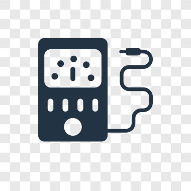 Saydam arka plan üzerinde termometre şeffaflık logo kavramı izole termometre vektör simgesi